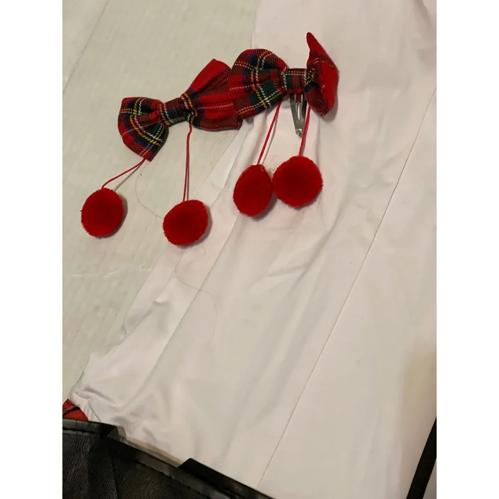 Spirit Sexy Scottie Costume Women Large Red Plaid Polyester Scottish Halloween - Picture 7 of 9